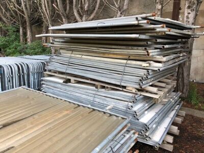 2 Stacks of Solid Metal Fencing Panels  - 2