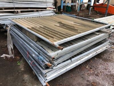 2 Stacks of Solid Metal Fencing Panels  - 3