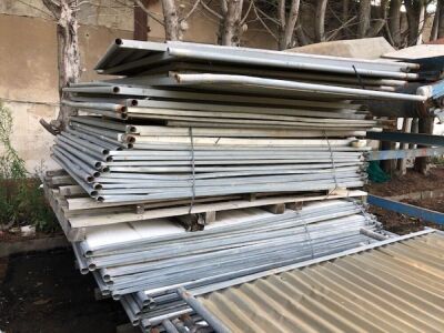 2 Stacks of Solid Metal Fencing Panels  - 4