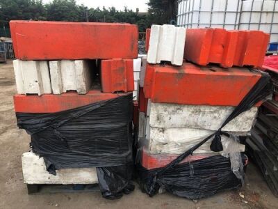 Qty of Plastic Safety Fencing Panels and Blocks  - 7