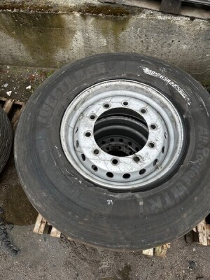 2x 385/65R22.5 Tyres & Rims - 2