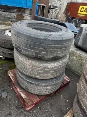 6x 385 65 R22.5 Tyres & Rims - 3