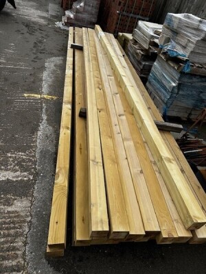 32x Lengths of Unused Timber 4mtrs x 100mm x100mm