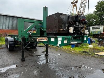 2008 Dennison Triaxle Tipping Skeletal Trailer