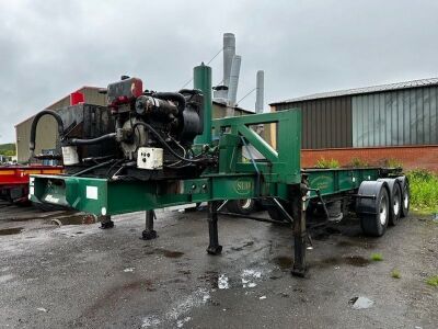 2008 Dennison Triaxle Tipping Skeletal Trailer - 3