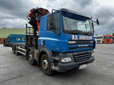 2005 DAF CF85 340 8x4 Crane Flat