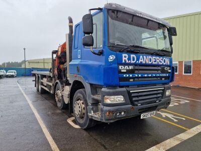 2007 DAF CF85 360 8x2 Crane Flat