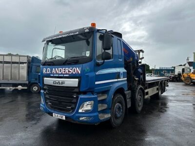 2016 DAF CF460 8x2 Rear Lift Crane Flat Rigid