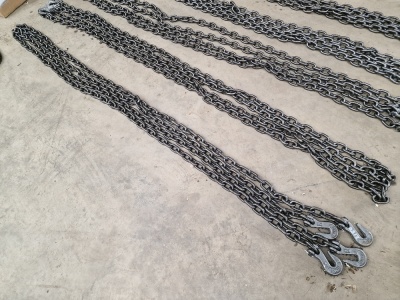 2x 4m Lashing Chains 10mm Thick