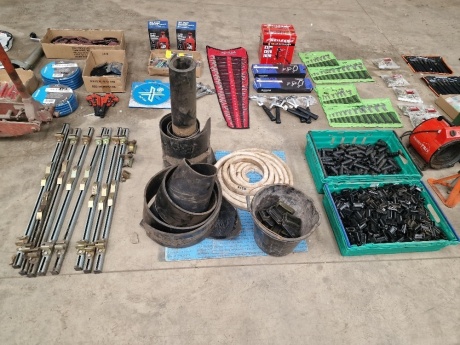 Qty of Belts, Steel Brackets, Plastic Ends, Grips etc