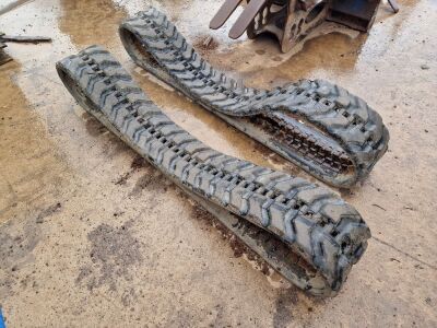 Pair of Used Mini Digger Rubber Tracks - 2