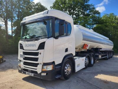 2019 Scania R450 6x2 Midlift Tractor Unit & Cobo Hermenos Triaxle 6 Pot Fuel Tanker - 2