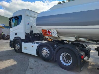 2019 Scania R450 6x2 Midlift Tractor Unit & Cobo Hermenos Triaxle 6 Pot Fuel Tanker - 3