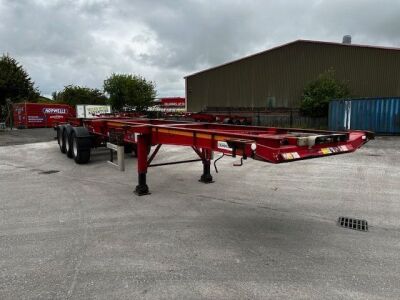 2014 Dennison Triaxle Sliding Skeletal Trailer