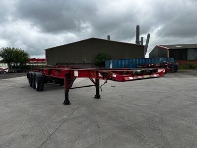 2011 Dennison Triaxle Sliding Skeletal Trailer