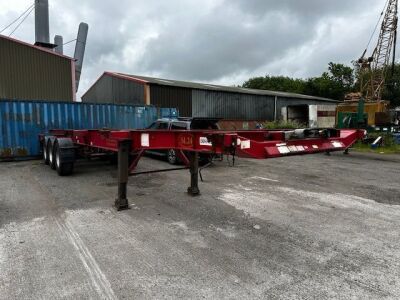 2010 Dennison Triaxle Sliding Skeletal Trailer