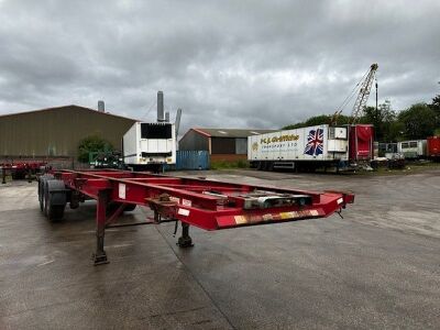 2009 Dennison Triaxle Sliding Skeletal Trailer