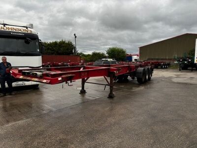 2009 Dennison Triaxle Sliding Skeletal Trailer - 3