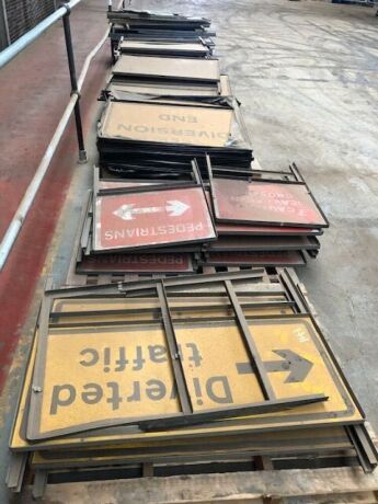 8 Pallets of Various Road Signs