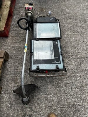 Ryobi Petrol Strimmer & 2x Flood Lights