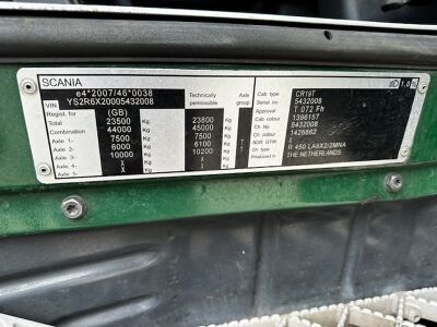 2016 Scania R450 6x2 Midlift Tractor Unit - 17