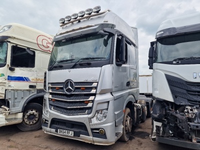 2014 Mercedes Actros 2551 6x2 Midlift Tractor Unit