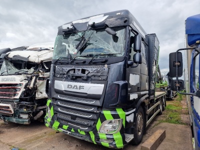 2019 DAF XF480 6x2 Drawbar Rear Mounted Crane Flat Rigid