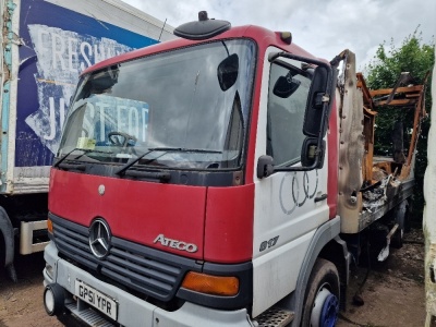 2001 Mercedes Atego 1323 4x2 Part Box Van Rigid