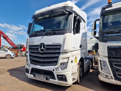 2014 Mercedes Actros 2545 6x2 Midlift Tractor Unit 