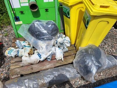 2x Rolls of Matting, 2x Plastic Spill Kit Bins & Quantity of Metal Pole Holders - 5
