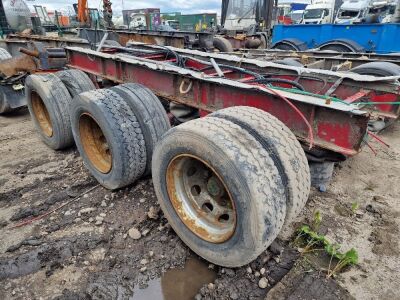 Triaxle Trailer Chassis Section, Twin Wheel BPW Axles, Drum Brakes 