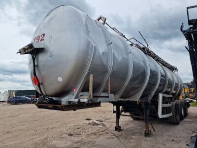 1996 Fruehauf Triaxle Alloy Body Tanker Trailer