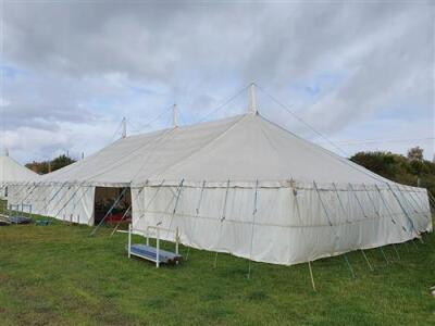 Complete 40ft x 80ft Traditional Pole Marquee,