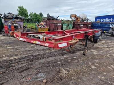 2008 Dennison Triaxle Sliding Skeletal Trailer