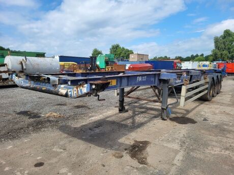 2005 Denison Triaxle Fixed Skeletal Trailer