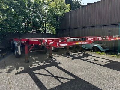 2013 Dennison Triaxle Sliding Skeletal Trailer