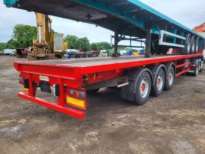2009 Dennison Triaxle Flat Bolster Trailer - 2