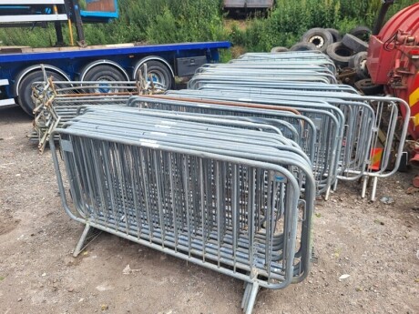 Large Quantity of Steel Pedestrian Barriers
