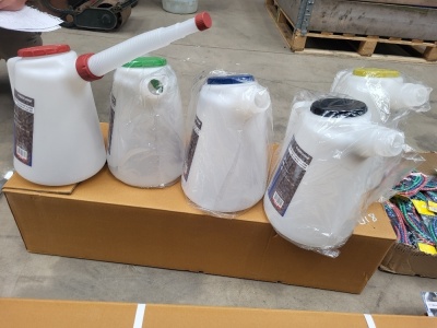 5x 5ltr Colour Coded Jugs