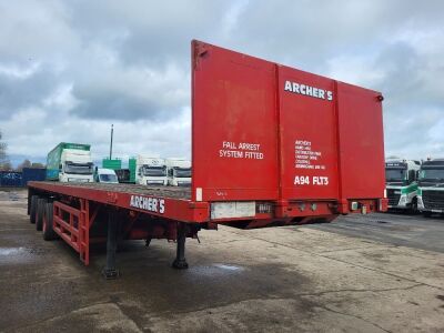 1991 Nooteboom OVB-48W Triaxle Extending Flat Trailer