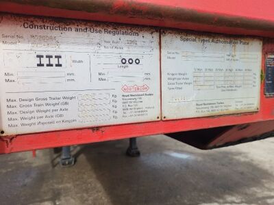 1991 Nooteboom OVB-48W Triaxle Extending Flat Trailer - 13