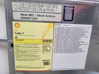 1000ltr IBC of Shell Turbo 7 Oil - 2