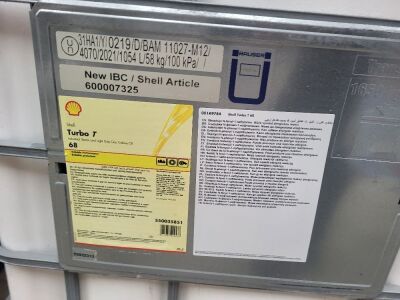 1000ltr IBC of Shell Turbo 7 Oil - 2