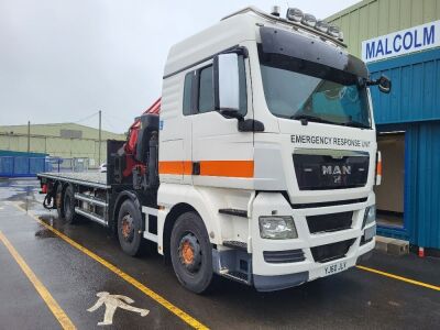 2010 MAN TGX26.440 6x2/2 Rear Lift Flat Crane Rigid