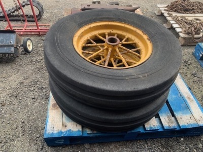 2 x Drawbar Trailer Wheels & 8.25-20 Tyres - 3