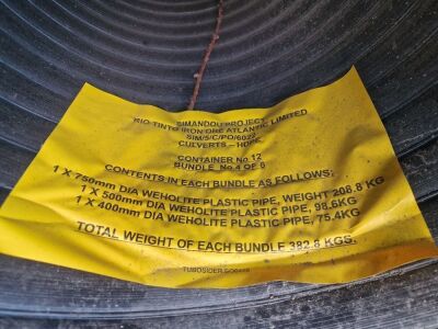 Quantity of Weholite Culvert 6m Plastic Pipe - 3