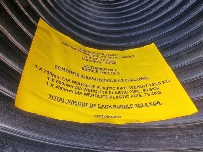 Quantity of Weholite Culvert 6m Plastic Pipe - 2