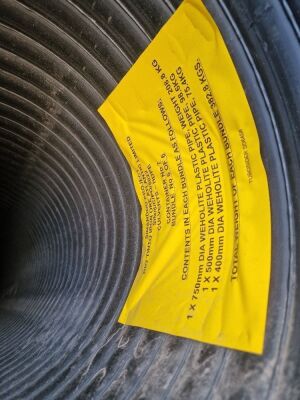 Quantity of Weholite Culvert 6m Plastic Pipe - 3