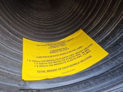 Quantity of Weholite Culvert 6m Plastic Pipe - 10