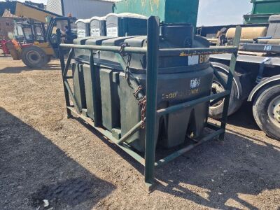 2500 ltr Bunded Fuel Tank in Steel Frame